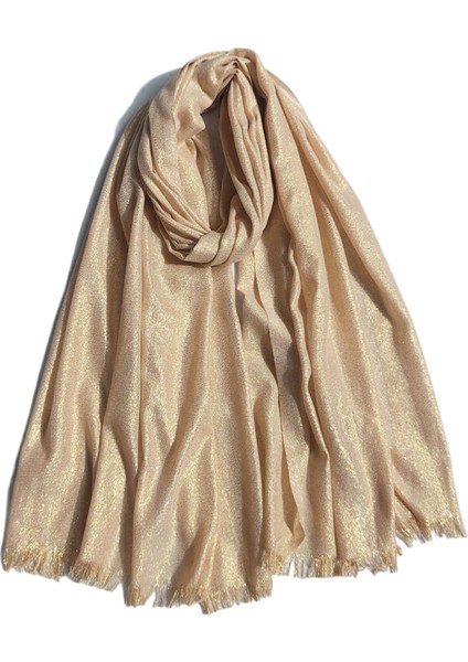 Charlotteparlak Altın ve Gümüş Ipek Eşarp, Kadın Tasarımı, Etnik Tarz, Küçük Püskül, Güneş Kremi, Büyük Şal, Düz Renk Eşarp (Yurt Dışından)