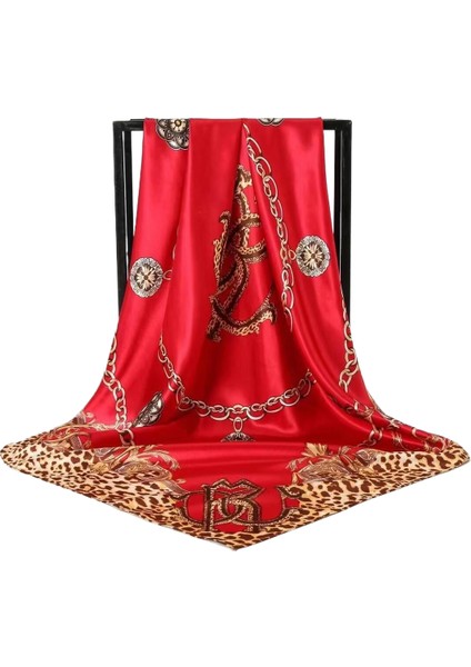 Charlottekare Eşarp, Yüksek Kaliteli Kafa Bandanası, Ipek, Moda Ipek Eşarp, Çok Yönlü Eşarp, Modaya Uygun Şal, Benzersiz ve Çok Yönlü (Yurt Dışından)
