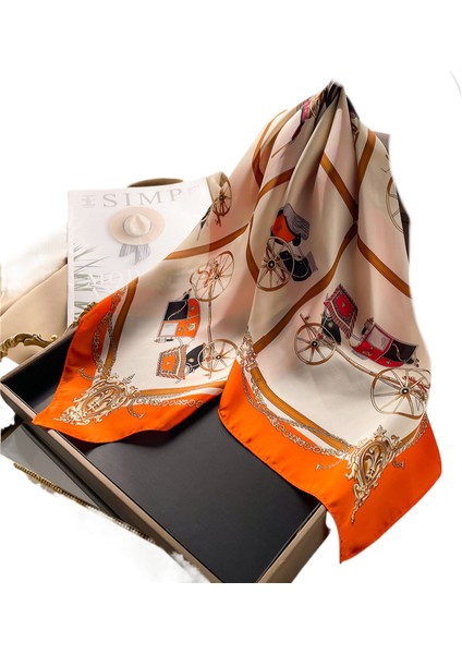 CHARLOTTE70 Ipek Eşarplar, Kare Eşarplar, Üst Düzey Moda, Çok Yönlü, Profesyonel Ipek Eşarplar, Vintage Baskılı Ipek Eşarplar, Kadın Eşarplar (Yurt Dışından)