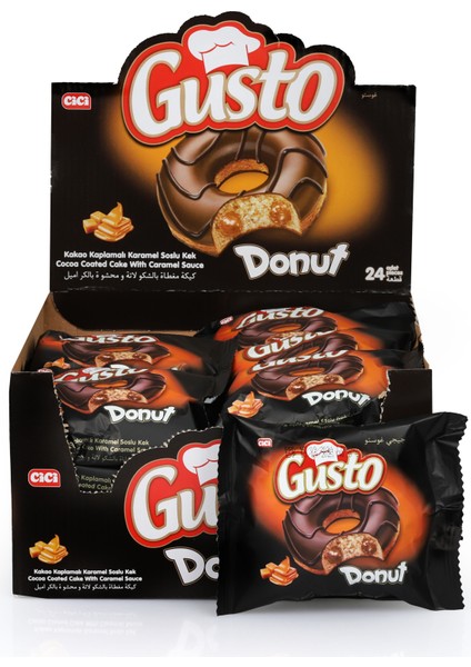 Gusto Donut Karamelli Kek 35 gr 24 Adet (1 Kutu)