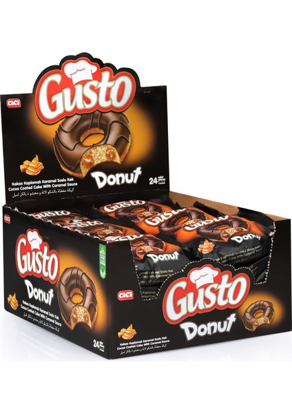 Gusto Donut Karamelli Kek 35 gr 24 Adet (1 Kutu) fiyatları
