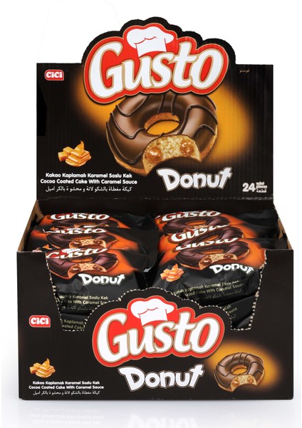 Gusto Donut Karamelli Kek 35 gr 24 Adet (1 Kutu) modelleri