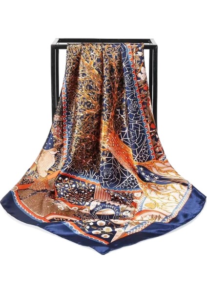 Charlottekare Eşarp, Yüksek Kaliteli Kafa Bandanası, Ipek, Moda Ipek Eşarp, Çok Yönlü Eşarp, Modaya Uygun Şal, Benzersiz ve Çok Yönlü (Yurt Dışından)