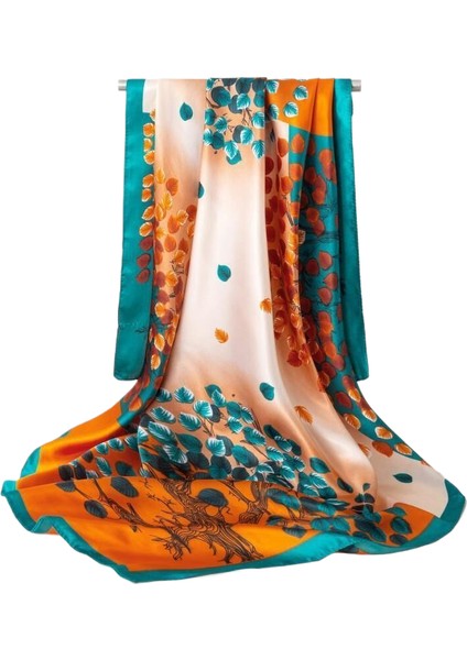 Charlottekare Eşarp, Yüksek Kaliteli Kafa Bandanası, Ipek, Moda Ipek Eşarp, Çok Yönlü Eşarp, Modaya Uygun Şal, Benzersiz ve Çok Yönlü (Yurt Dışından)