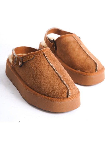 Mbsr608-Tb Kadın Içi Kürklü Süet Taba Kışlık Terlik fırsatları