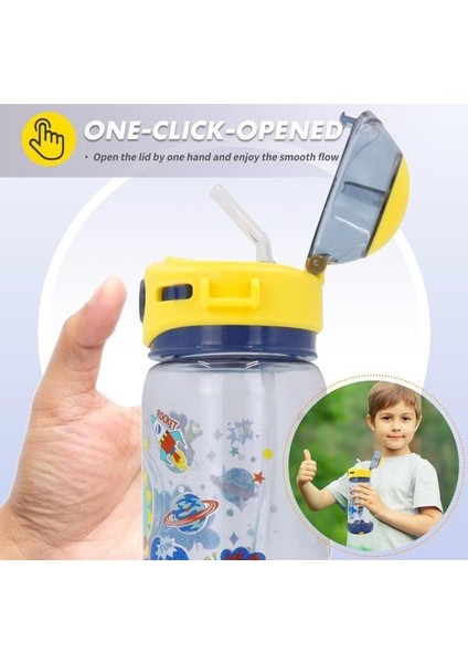 Space Dino 650 ml Plastik Matara