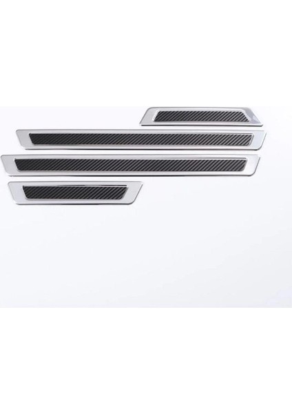 Opel Astra J Sport Tourer Krom+Karbon Kapı Eşik Koruması 4 Parça 2010-2012 Arası