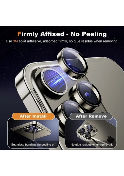 iPhone 16 Pro / 16 Pro Max Uyumlu Halka Set Kamera Lens Koruyucu fiyatları