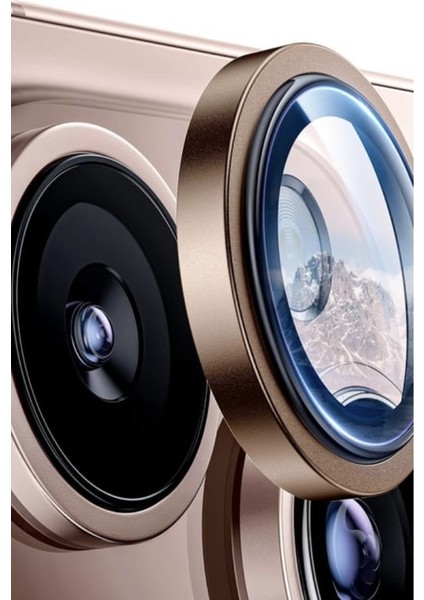 iPhone 16 Pro / 16 Pro Max Uyumlu Halka Set Kamera Lens Koruyucu
