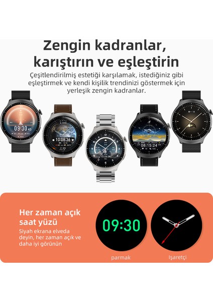 X4 Smart Akıllı Saat 3 Kordon Hediyeli Ios/android Destekli 46MM Gümüş Gri