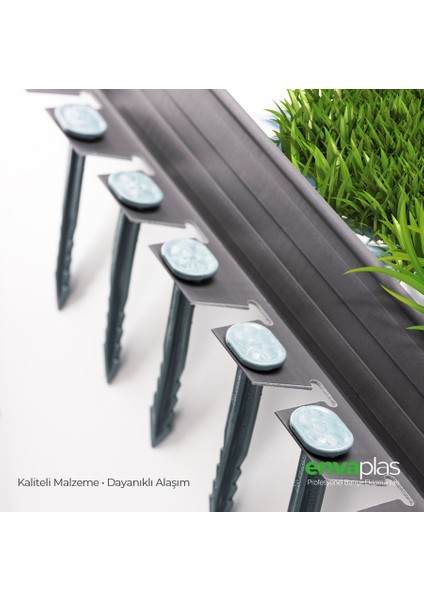 Pratik Garden Çim Ayırıcı 25 M Siyah Çim Sınırlayıcı Taş Toprak Ayıracı Çim Ayracı Çim Bariyeri modelleri