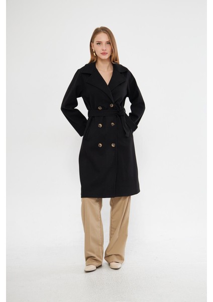 Beli Kuşaklı Kaşe Kaban K1141 indirimleri