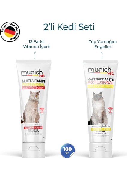 Munich Vet Multi Vitamin+ Malt Paste 100 gr 2'li Set