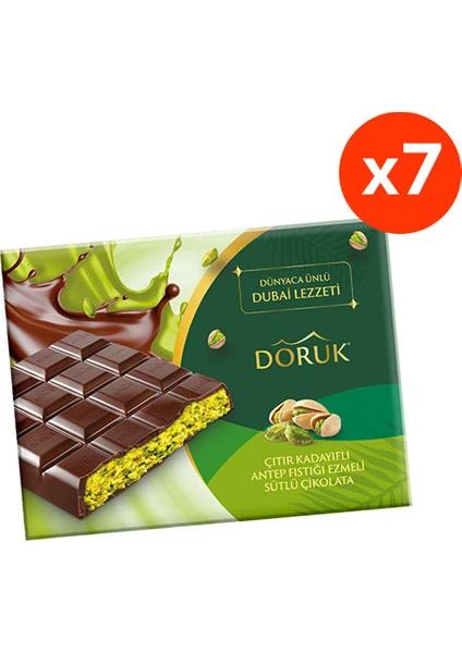 Doruk Dubai Lezzeti Çikolata 90 gr x 7 Adet