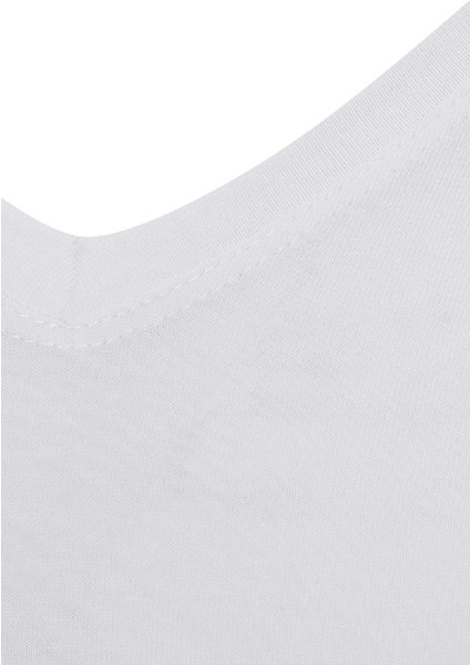 Modamuvo Star 206 Modal Yarım Kol V-Yaka T-Shirt Atlet