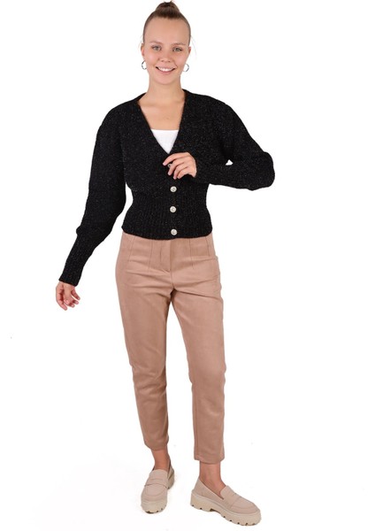 6390 Inci Detay Simli Hırka Siyah fiyatları