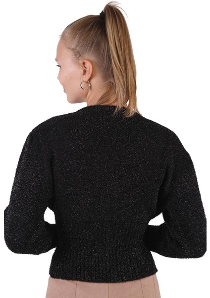 6390 Inci Detay Simli Hırka Siyah indirimleri