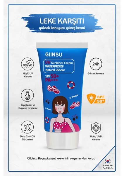 Dr. Cellıo Giinsu Uv Sunblock Su Geçirmez 24 Saat Korumalı 70 G Güneş Kremi Made In Korea