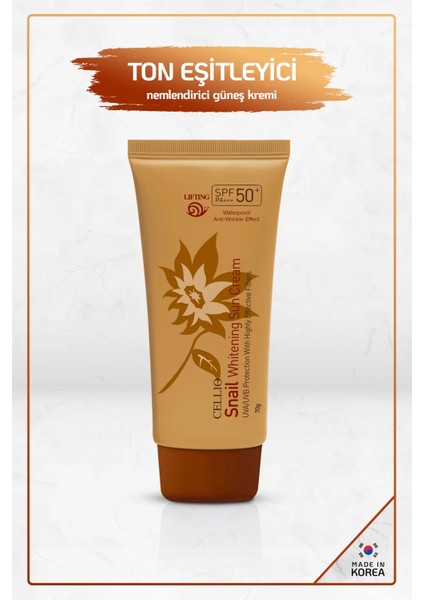 Dr. Cellıo Snail Özü Içeren Aydınlatıcı Etkili SPF50 Pa Uva/uvb Güneş Koruyucu Krem Made In Korea