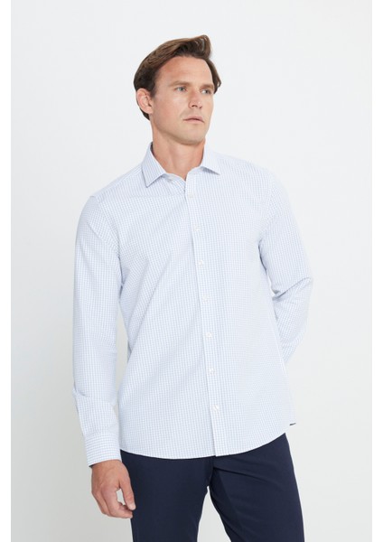 Pamuklu Oxford Slim Fit Dar Kesim Klasik Yaka Armürlü Gömlek modelleri
