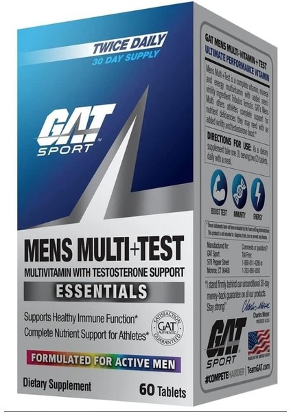 Mens Multi And Test Formulated For Active Men High Potency 60 Kapsul