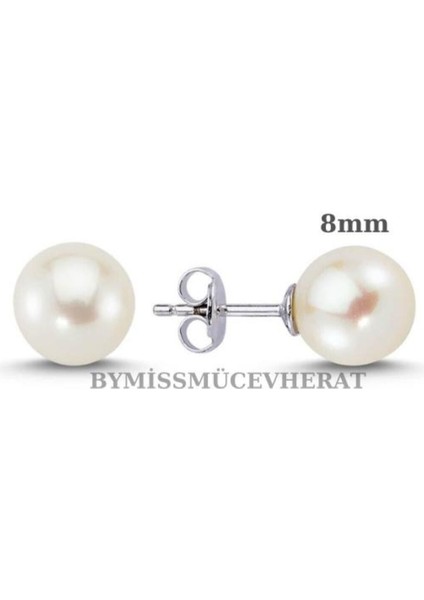 925 Ayar Gümüş Kadın Inci Küpe 8 mm fiyatları