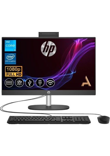 Hp Proone 240 G10  I3-N300  16GB 512GB M.2 SSD 8T2W4ES Atl4 23.8" Fdos All In One Bilgisayar