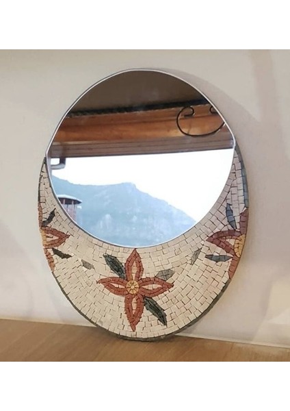 Nergis Dekorlu Mozaik Ayna
