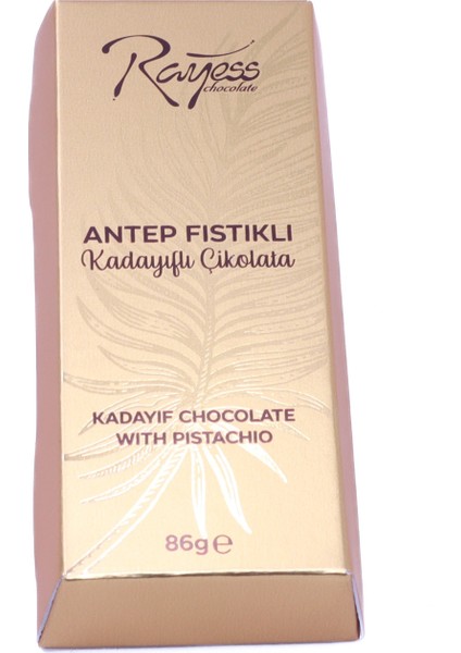 Rayess Antep Fıstıklı Kadayıf Dolgulu Sütlü Belçika Çikolatası - Dubai Çikolatası 86G fiyatları