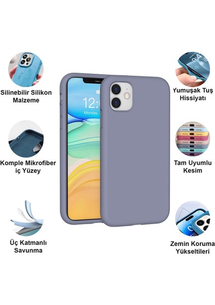 Apple iPhone 11 Kılıf Lansman Premium Silinebilir Silikon