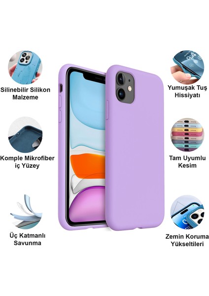 Apple iPhone 11 Kılıf Lansman Premium Silinebilir Silikon