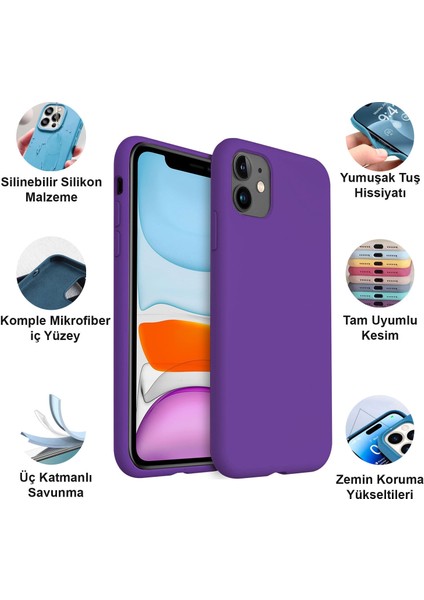 Apple iPhone 11 Kılıf Lansman Premium Silinebilir Silikon