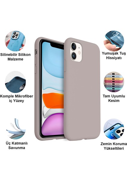 Apple iPhone 11 Kılıf Lansman Premium Silinebilir Silikon