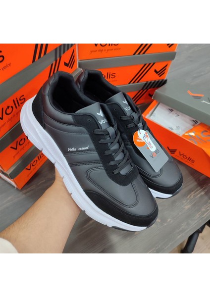45-46-47 Numaralar Da Büyük Numara Erkek Siyah Sneaker & Spor Ayakkabı 23201 modelleri