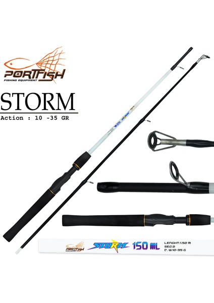 Storm Tekne Kamışı 120 cm 10-35 gr