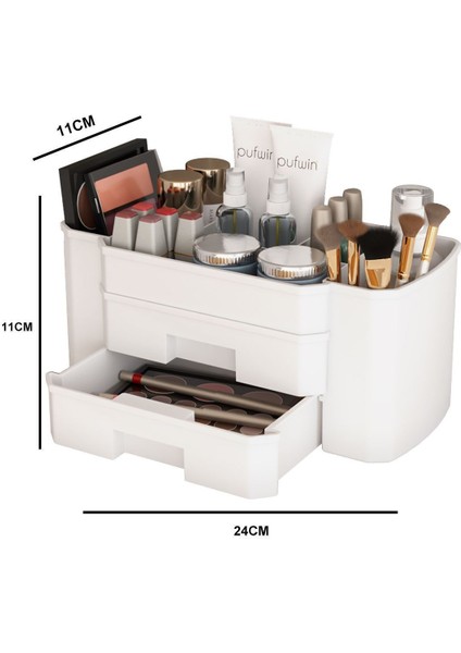 Tekno Trust Siena 2 Çekmeceli Kozmetik ve Makyaj Düzenleme Kutusu Organizer fiyatları