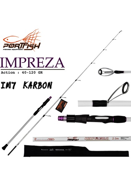 Impreza Jig Kamışı 200 cm 40-120 gr 2 Parça