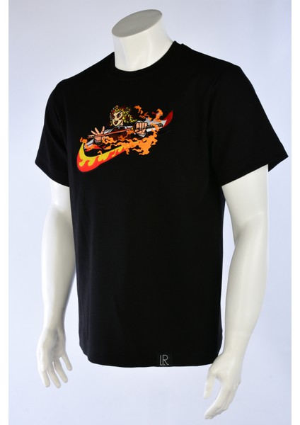 Siyah Anime Tişört Orijinal Nakışlı Kyojuro Rengoku Demon Slayer Relaxed Fit Tshirt fırsatları