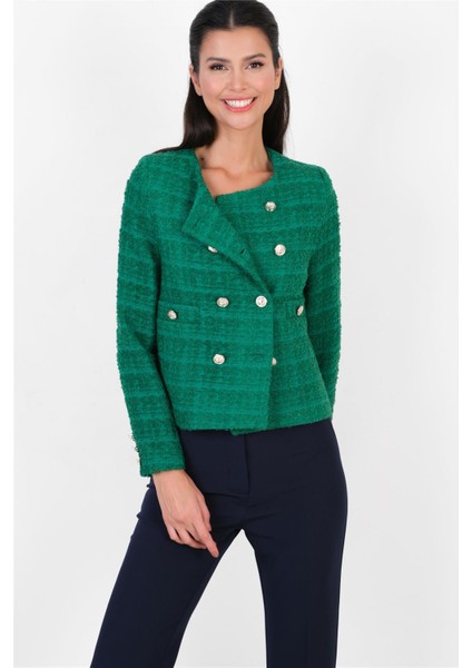 Pepper Yuvarlak Yaka Buklet Ceket Yeşil fiyatları