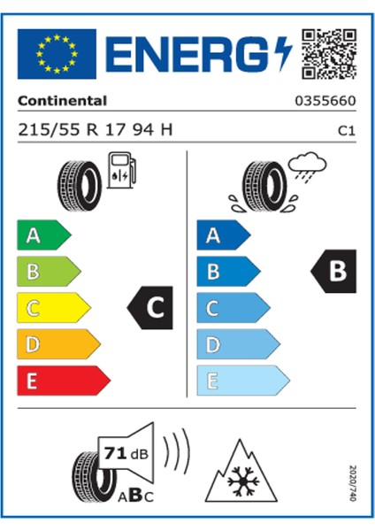 Contınental 215/55 R17 94H Wintercontact Ts 870 P Oto Kış Lastiği (Üretim Yılı: 2024) fiyatları