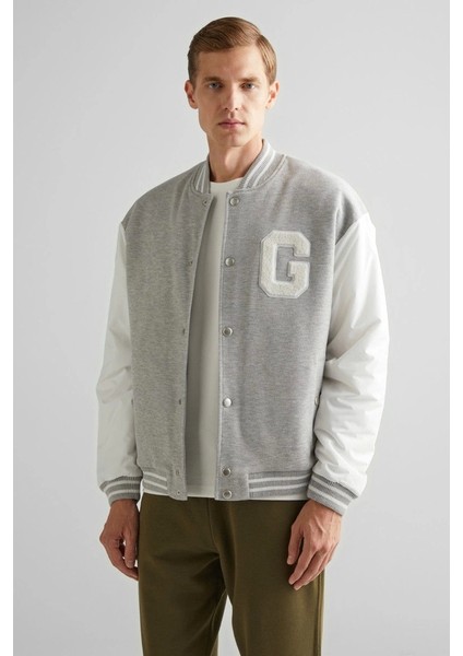 Erkek Gri Bomber Ceket