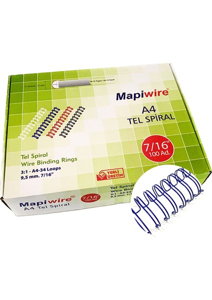 Wire 7/16 Kutu Tel Mavi 100 Adet