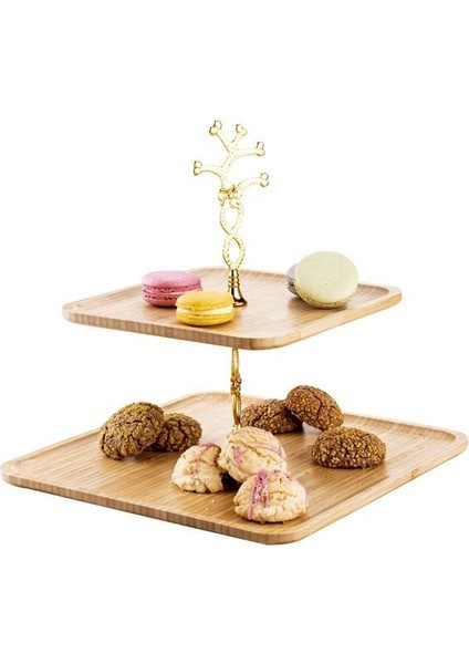 Tiramisu 2 Katlı Sunum Kare B4635