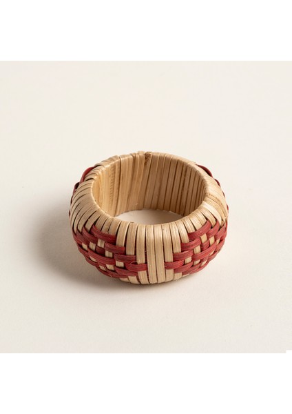 Lotus Bambu Peçete Halkası 5.5x5.5x2.5 cm Fuşya