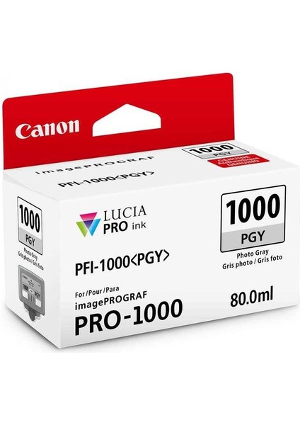 Canon PFI-1000 Pgy Foto Gri Kartuş