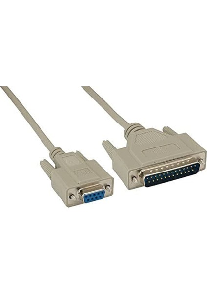 25 Pin 9 Pin Kablo Dişi 9 Pin Erkek 25 Pin Kablo 1.8 Metre