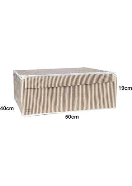 Tekno Trust 5 Adet Çok Amaçlı Kapaklı Kutu Baza Boy Kahverengi 50 x 40 x 19 cm