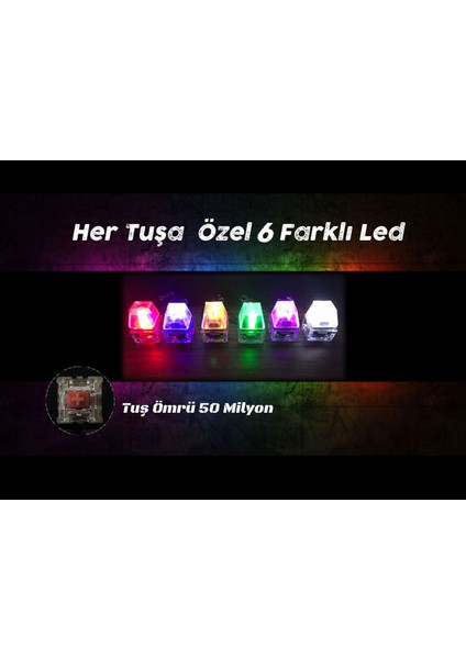Klavye IKG-452 Empousa Rgb Oyuncu Sessiz Gerçek Mekanik El Bilekliği Hediyelidir fırsatları