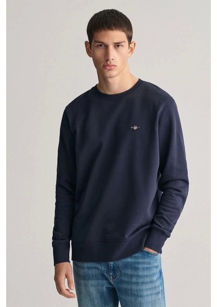 Erkek Lacivert Regular Fit Sweatshirt