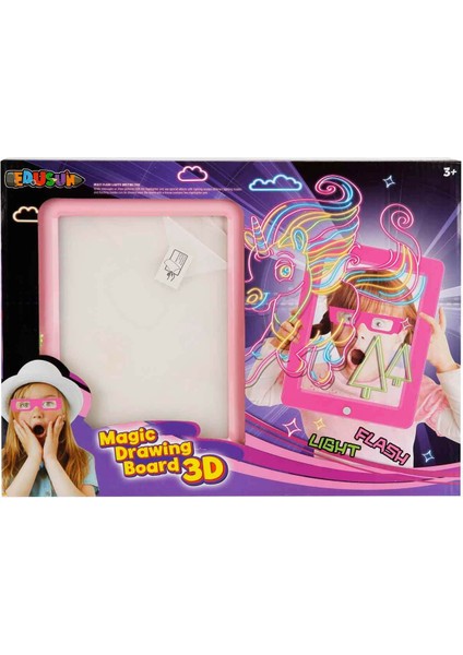 3D Doodle Sihirli Pembe Yazı Tahtası